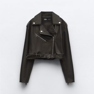Zara faux leather jacket